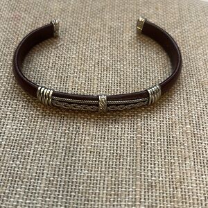 Elegant Brown and Silver Women's Bracelet